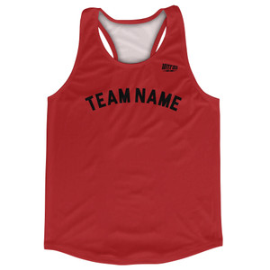 Custom Arched With Black Text Running Racerback Singlet - Red Dark Custom Arched With Black Text Running Racerback Singlet - Red Dark