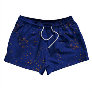 Splatter 2.5" Swim Shorts Made in USA - Blue Royal and Tennessee Orange Splatter 2.5" Swim Shorts Made in USA - Blue Royal and Tennessee Orange