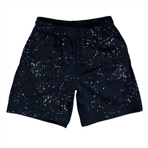 Splatter Athletic Running Fitness Exercise Shorts 7" Inseam Shorts Made In USA - Navy Blue Almost Black and White Splatter Athletic Running Fitness Exercise Shorts 7" Inseam Shorts Made In USA - Navy Blue Almost Black and White