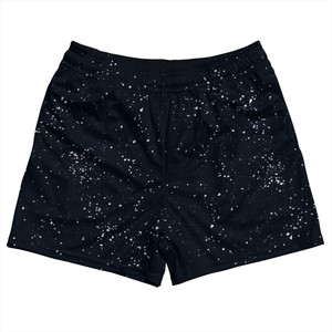 Splatter Rugby Shorts Made In USA - Navy Blue Almost Black and White Splatter Rugby Shorts Made In USA - Navy Blue Almost Black and White