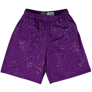 Splatter Lacrosse Shorts Made In USA - Purple Medium and Vegas Gold Splatter Lacrosse Shorts Made In USA - Purple Medium and Vegas Gold