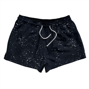 Splatter 2.5" Swim Shorts Made in USA - Navy Blue Almost Black and White Splatter 2.5" Swim Shorts Made in USA - Navy Blue Almost Black and White
