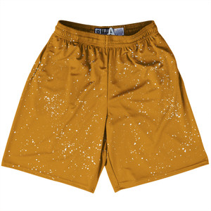 Splatter Lacrosse Shorts Made In USA - Orange Burnt and White Splatter Lacrosse Shorts Made In USA - Orange Burnt and White
