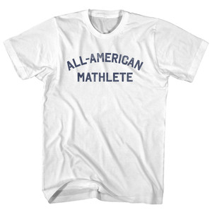 All-American Mathlete Womens Cotton Junior Cut T-Shirt - White
