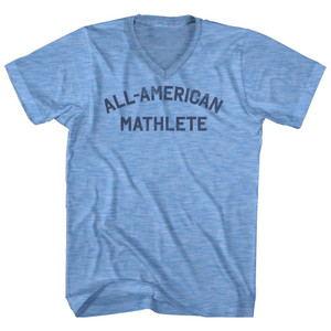All-American Mathlete Adult Tri-Blend V-neck T-shirt - Athletic Blue All-American Mathlete Adult Tri-Blend V-neck T-shirt - Athletic Blue