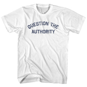 Question The Authority Adult Cotton T-shirt - White