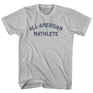 All-American Mathlete Womens Cotton Junior Cut T-Shirt - Grey Heather