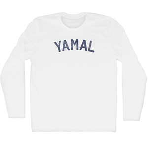 Yamal Adult Cotton Long Sleeve T-shirt - White