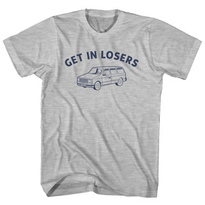 Get In Losers Mini Van Adult Cotton T-shirt - Grey Heather