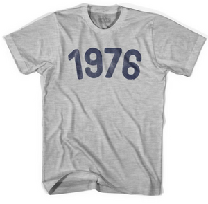 WOMEN LARGE- 1976 Year Celebration Womens Cotton T-shirt - Grey Heather- Z77