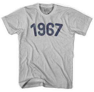 ADULT SMALL- 1967 Year Celebration Adult Cotton T-shirt - Cool Grey- Final Sale Z4