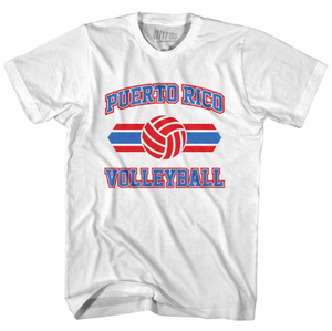 ADULT X-LARGE- Puerto Rico 90's Volleyball Team Cotton Adult T-shirt -White- Final Sale Z4