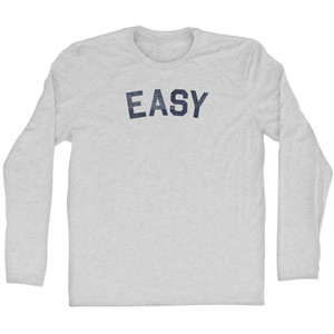 Easy Adult Cotton Long Sleeve T-shirt - Grey Heather