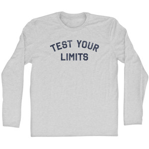 Test Your Limits Adult Cotton Long Sleeve T-shirt - Grey Heather