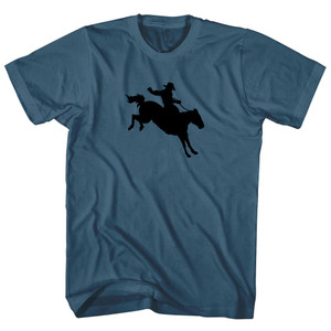 Rodeo Adult Cotton T-shirt - Lake Blue