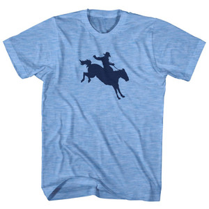Rodeo Adult Tri-Blend T-shirt - Athletic Blue