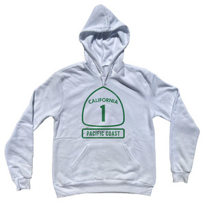 California 1 Pacific Coast Highway Cotton-Poly Blend Hoodie - White California 1 Pacific Coast Highway Cotton-Poly Blend Hoodie - White