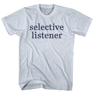 Selective Listener Rage Font Adult Tri-Blend T-shirt - Athletic White