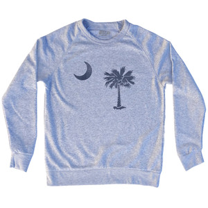 South Carolina State Flag Adult Tri-Blend Sweatshirt - Heather Grey South Carolina State Flag Adult Tri-Blend Sweatshirt - Heather Grey