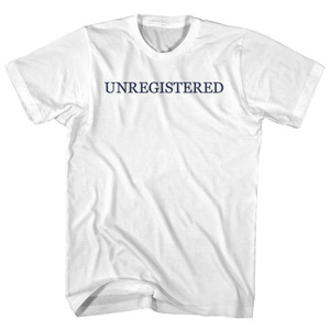 UNREGISTERED  Rage Font Adult Cotton T-shirt - White
