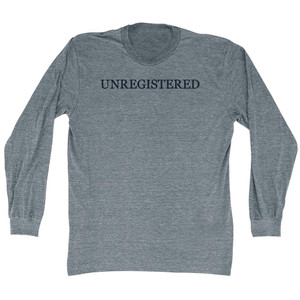 UNREGISTERED  Rage Font Adult Tri-Blend Long Sleeve T-shirt - Athletic Grey