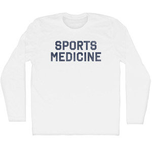 Sports Medicine Adult Cotton Long Sleeve T-shirt - White