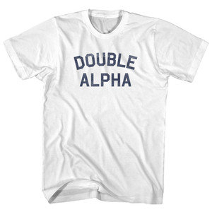 Double Alpha Adult Cotton T-shirt - White