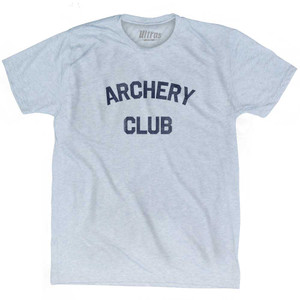 Archery Club Adult Tri-Blend T-shirt Athletic White