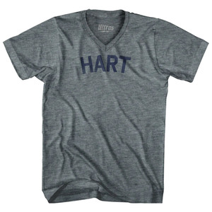HART Tri-Blend V-neck Womens Junior Cut T-shirt - Athletic Grey