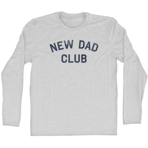 New Dad Club Adult Cotton Long Sleeve T-shirt - Grey Heather