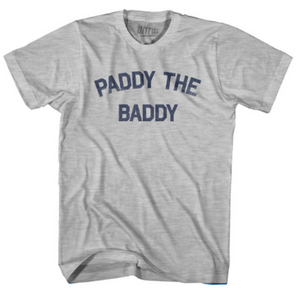 WOMEN SMALL- Paddy The Baddy Womens Cotton Junior Cut T-Shirt - Grey Heather- Final Sale Z2