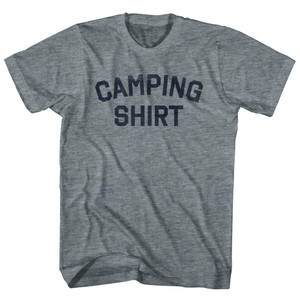 Camping Shirt Adult Tri-Blend T-shirt - Athletic Grey