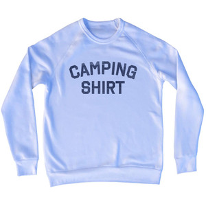 Camping Shirt Adult Tri-Blend Sweatshirt - White