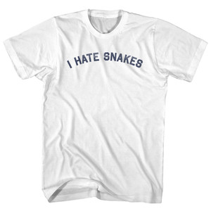 I Hate Snakes Womens Cotton Junior Cut T-Shirt - White
