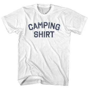 Camping Shirt Womens Cotton Junior Cut T-Shirt - White