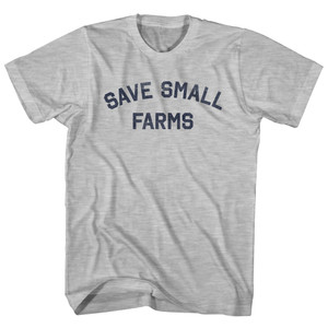 Save Small Farms Adult Cotton T-shirt - Grey Heather