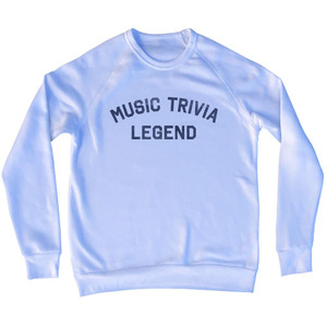 Music Trivia Legend Adult Tri-Blend Sweatshirt - White