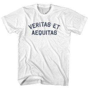 Veritas Et Aequitas Adult Cotton T-shirt - White