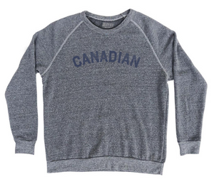 Adult Small - Canadian Adult Tri-Blend Sweatshirt - Athletic Grey - Final Sale Z22