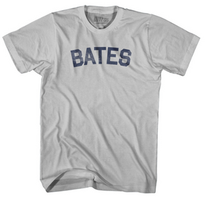 Adult Small - BATES "BLACK PRINT" Adult Cotton T-shirt - Cool Grey - Final Sale Z480