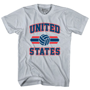 Adult Small - United States 90's Volleyball Team Cotton Adult T-shirt - Cool Gray - Final Sale Z33