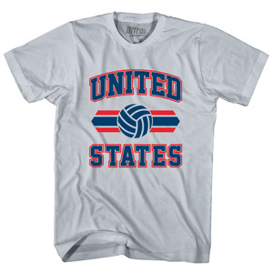 Adult Medium - United States 90's Volleyball Team Cotton Adult T-shirt - Cool Gray - Final Sale Z33
