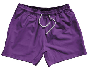 ADULT SMALL- Purple Pale Blank 5" Swim Shorts Made in USA - Purple Pale- Final Sale ZT82