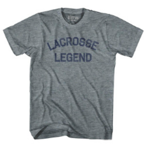 YOUTH X-Small - Lacrosse Legend Youth Tri-Blend T-shirt - Athletic Grey - Final Sale Z1