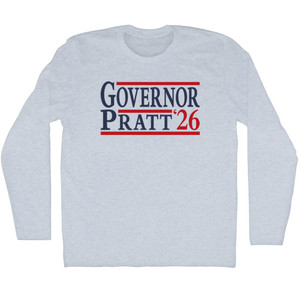 Governor Pratt 26 Election Election Two Names And Year Adult Tri-Blend Long Sleeve T-Shirt - Athletic White Governor Pratt 26 Election Election Two Names And Year Adult Tri-Blend Long Sleeve T-Shirt - Athletic White