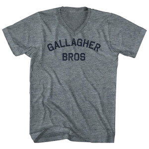 Gallagher Bros Tri-Blend V-Neck Womens Junior Cut T-Shirt - Athletic Grey Gallagher Bros Tri-Blend V-Neck Womens Junior Cut T-Shirt - Athletic Grey