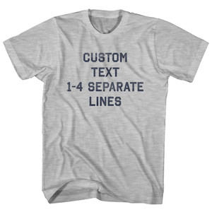 Custom Flat Text 1-4 Separate Lines Youth Cotton T-Shirt - Grey Heather Custom Flat Text 1-4 Separate Lines Youth Cotton T-Shirt - Grey Heather