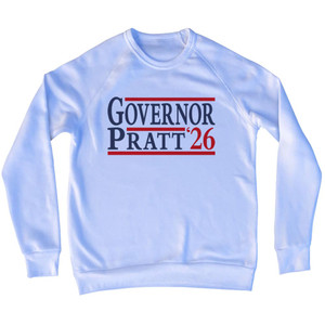 Governor Pratt 26 Election Election Two Names And Year Adult Tri-Blend Sweatshirt - White