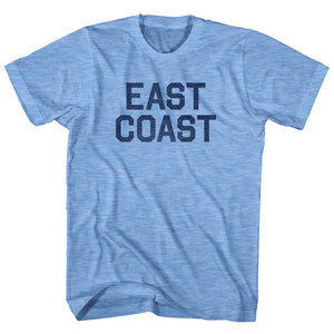 East Coast (No Arch And Stacked) Adult Tri-Blend T-Shirt - Athletic Blue