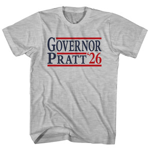 Governor Pratt 26 Election Election Two Names And Year Adult Cotton T-Shirt - Grey Heather Governor Pratt 26 Election Election Two Names And Year Adult Cotton T-Shirt - Grey Heather